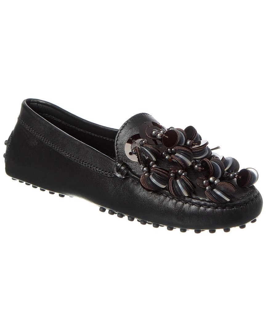 Tod S Gommino Leather Loafer Womens Black 355 97190₽