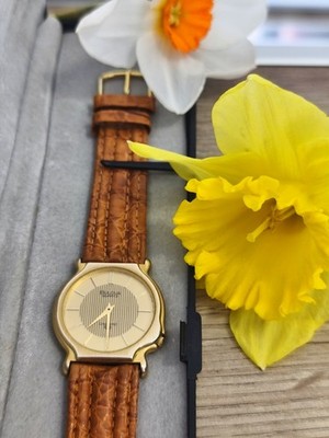 Bulova Quartz Longchamp Vintage Uhr   vergoldet, klassisches