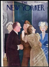 New Yorker magazine framing cover April 15 1944 soldier returning home WWII