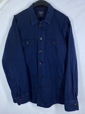 Abercrombie Fitch Shirt Mens Large Canvas Twill Pocket Button Up Long Sleeve