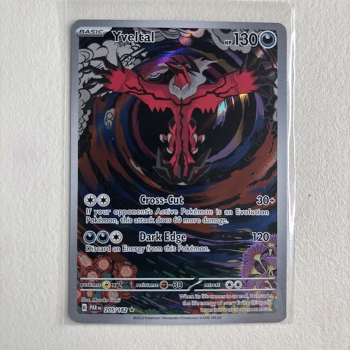 Pokemon TCG Yveltal 205/182 Paradox Rift Full Art Holo Rare English