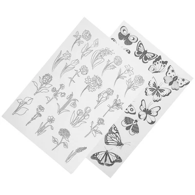2 Sheets Sewing Supplies Embroidery Water-soluble Dissolvable Sticky Paper - Image 1 of 4