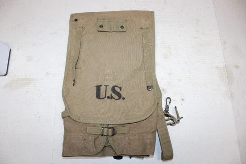 US Military Issue WW2 Era USMC Army Field Gear Equipment M1928 Pack Backpack W23