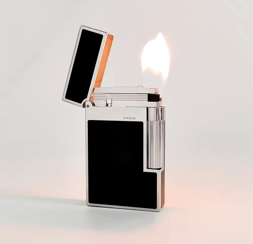 Luxury Retro  Cigarette  Ping Sound  Gas HIGH END Double Flame Lighter