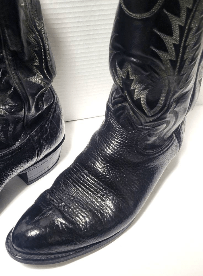 Bottes De Cowboy Tony Lama Noires Homme – Pointure 8.5EE, Style Western