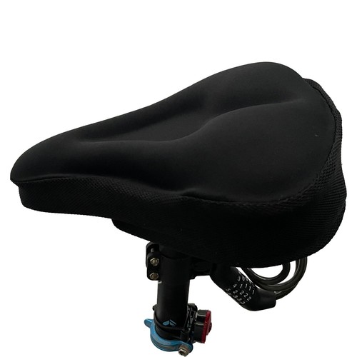 Cojín de asiento ancho suave para bicicleta de montaña cojín de sillín cómodo negro 2 piezas - Imagen 3 de 13