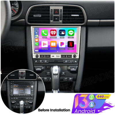 64G Android 13 Touchscreen Autoradio GPS NAVI WiFi Für Porsche 911 997 2005-2008