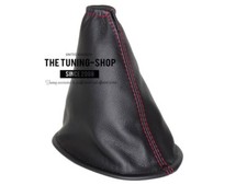 Schaltmanschette Schaltsack Fur Nissan Micra K13 2011-16 Leder Naht Rot