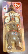 1999 McDonald's Ty Bennie Baby - Britannia The Bear - Has Tag Error + Box Error