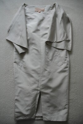 Giambattista Valli Silk Cotton Light Grey Midi Dress w/ Arms Cover IT40 XS/S