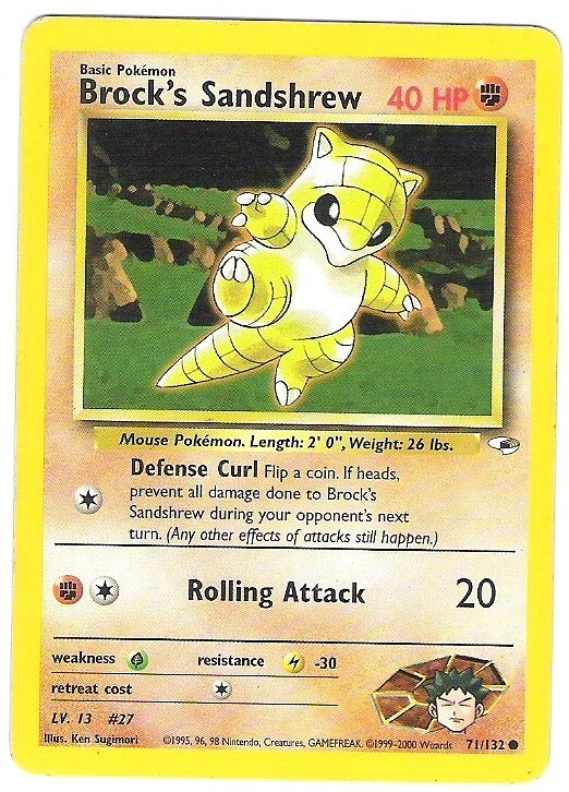 Brock's Sandshrew 071/132 Gym Heroes