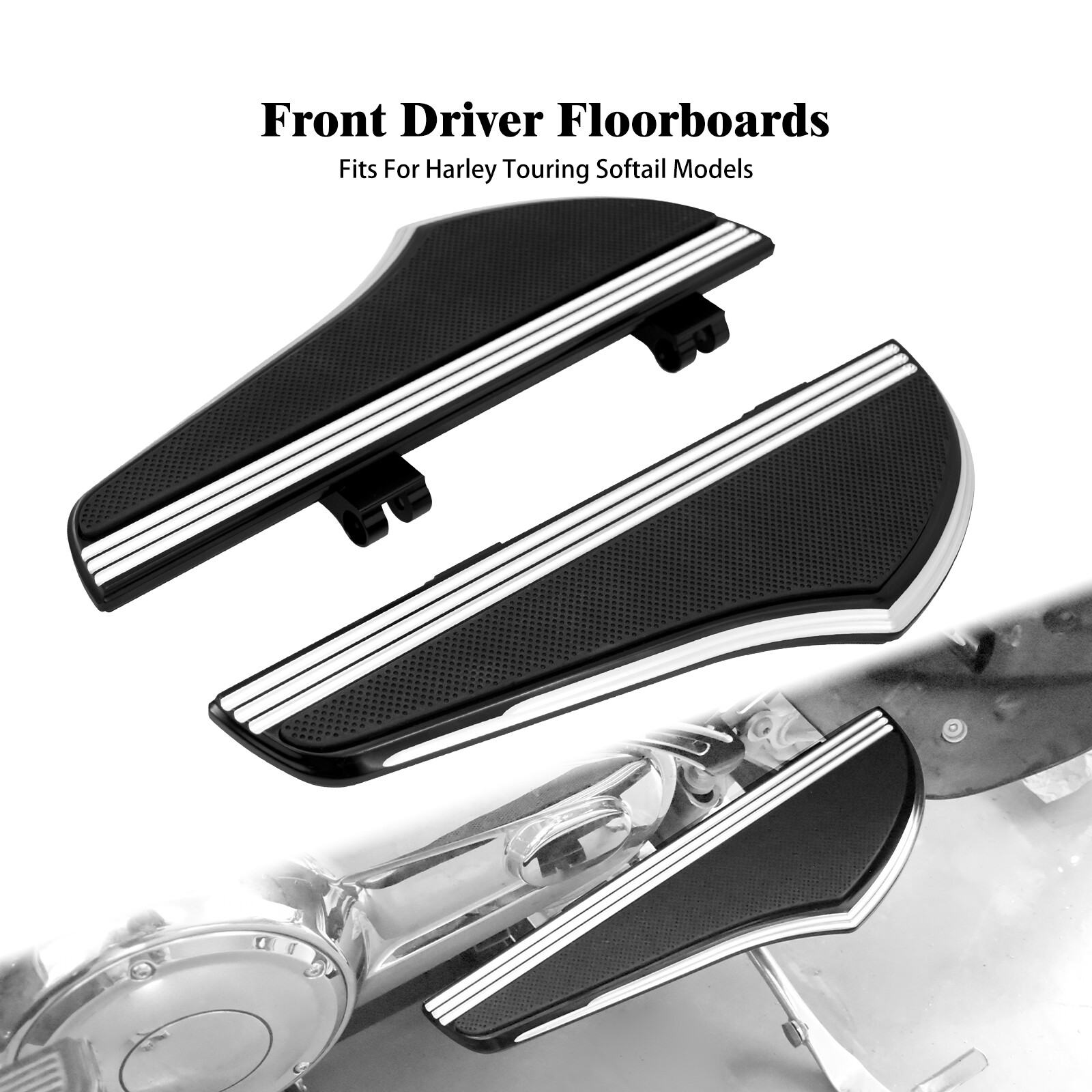 Defiance Rider Footboard Chrome Floorboards Kit Fit For Electra Glide