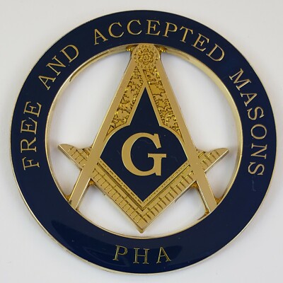 Auto Emblem Masonic Prince Hall Mason PHA Die Cut (SCA-1043) Freemason Mason