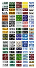 1/18 scale model car assorted Michigan license plates state tags