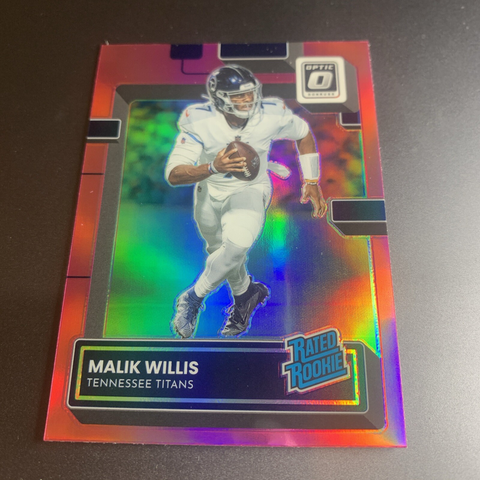 Malik Willis 2022 Donruss Optic Pink Prizm #203 Liberty Titans RC Rookie