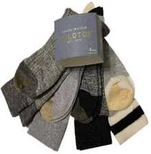 Gold Toe Mens Traveler Crew Socks 4 Pack COLORS! Size 6-12.5 NWT!