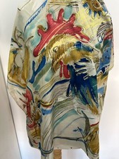 S16  tienne Aigner limited art edition Silk multicolore Scarf 34 inch