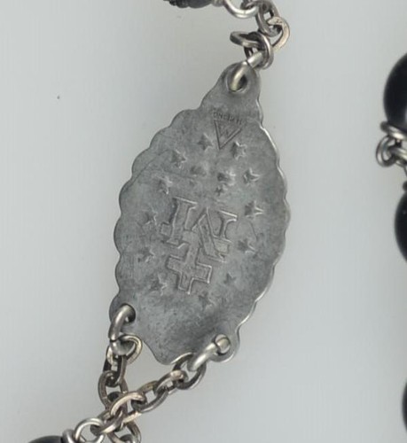 VINTAGE STERLING SILVER ROSARY MEDAL LOT - CALL A PRIEST MEDAL - BRONZE ROSARY - Picture 10 of 22