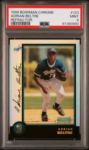 Adrian Beltre 1998 Bowman Chrome Refractor RC Rookie PSA 9 Mint POP 22
