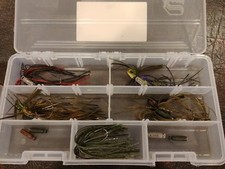 LCD Jigs 4 Pk 1/4 oz Box Set Swim Jig Bait Fishing Lure Mustad Hook
