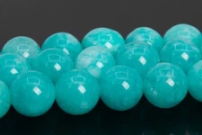 8MM Aqua Green Jade Beads Round Gemstone Loose Beads