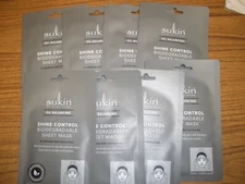 Sukin Oil Balancing Shine Control Biodegradable Sheet Mask 8 Masks