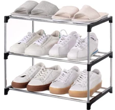 3-Tier Stackable Shoe Rack – Space Saving Organizer for Entryway