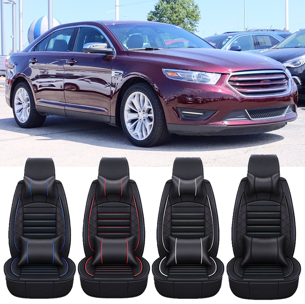 For Ford Taurus Car Seat Cover 2/5-Seater Front Rear Full Set Cushion PU  Leather