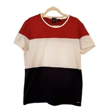 BOSS Hugo Boss - Mens Tri-Colored Texturized Tee T-Shirt - Size XL Regular Fit