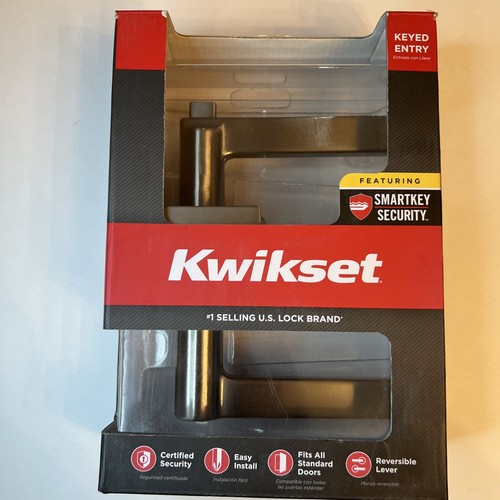 NEW Kwikset Halifax Satin Nickel Door Handle Entry Lockset Smartkey 91560007 eBay