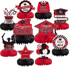 10PCS Graduation Decorations Class of 2025 Centerpieces Congrats Grad Honeyco...