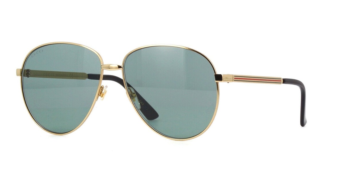 Gucci Gold Metal Aviator Sunglasses with Brown Lenses GG0138S GUCCI sunglasses GG0138S 002 brown | عالم النظارات السعودية main image 3