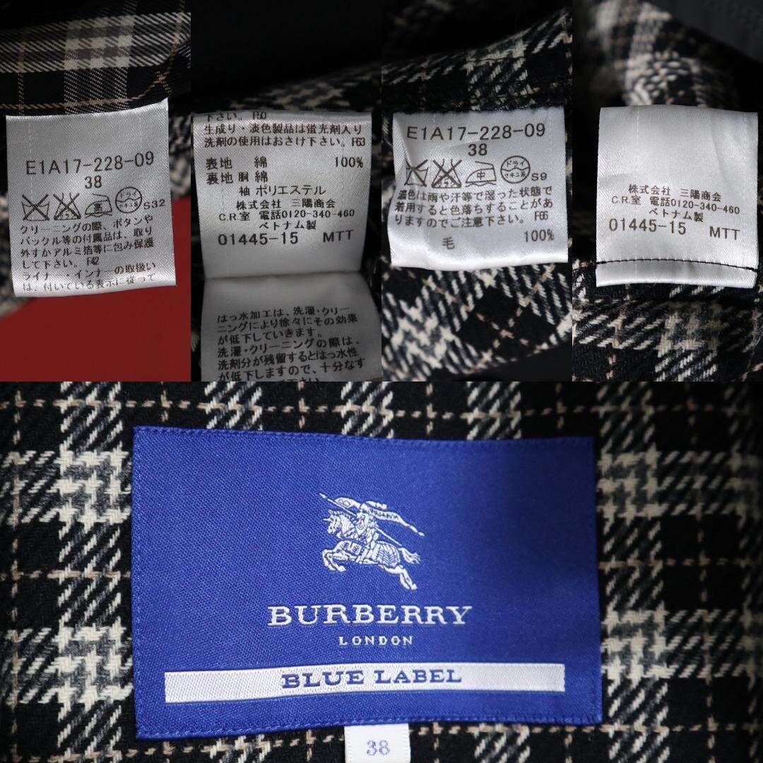 Burberry Blue Label Trench coat size Asian Fit 38 color black