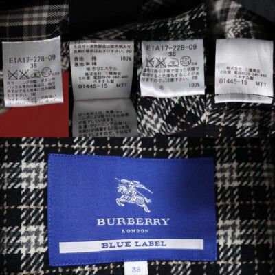 BURBERRY BLUE LABEL モッズコート 38サイズ Burberry Blue Label Trench coat size Asian Fit 38 color black