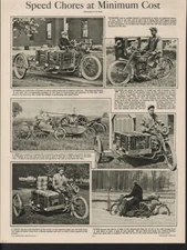 1917 SPEED CHORES MOTORCYCLE CAR HAUL WORK FARM JR KUNTS WAGON 17015