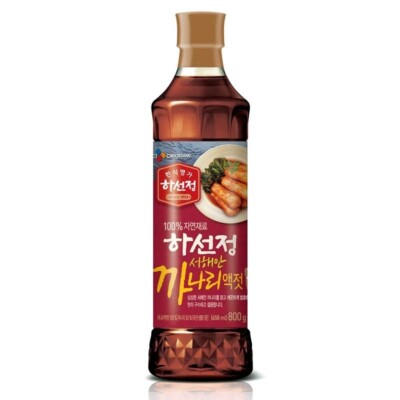 CJ Cheli Jedang Korean Sand Lance Fish Sauce 하선정)까나리액젓 800g Kimchi Seasoning