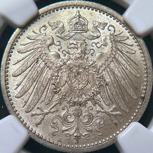 GERMANY. 1907, 1 Mark, Silver, A - NGC MS64 - Berlin