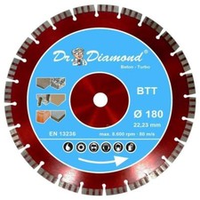 Diamanttrennscheibe 12 mm - Red Racer Turbo Diamantscheibe Premium 180 mm 22 mm