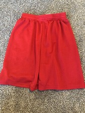 badger youth medium red athletic shorts