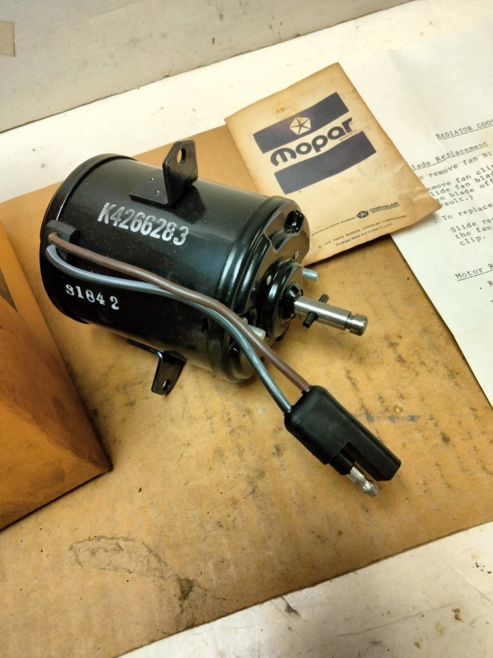 Mopar NOS Cooling Fan Drive Motor 8486 Laser, 8489 Daytona, 8488 LeBaron eBay
