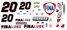  20 FINALUBE FORD TAURUS 1/64th HO Scale Nascar Slot Car Waterslide Decals