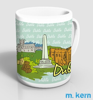 Tasse Dublin 9,5cm Patrick Cathedral Trinity Castle Becher Keramik Kaffee