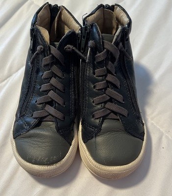 OLD SOLES Toddler JOGGER VINTAGE TRAINER LEATHER Zip Up SNEAKER SZ 8 US