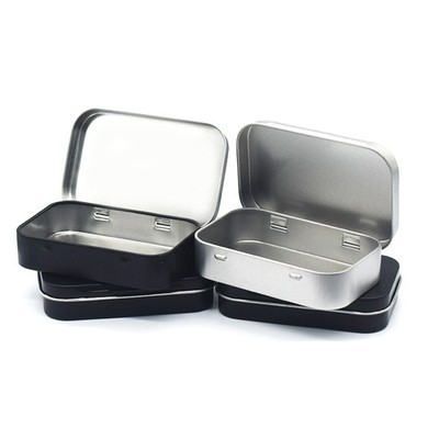 Metal Rectangular Empty Mini Tin Box Tinplate Push Candy Pill Cases Organizer