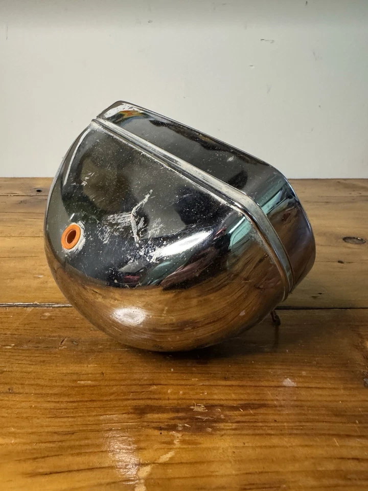 Faro rectangular Wagner - Lente agrietada - Cabeza de pala Chopper Panhead Foto 2 de 4