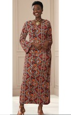 Size M Ashro Orange Brown Multi Ethnic African American Pride Cleopatra Dress
