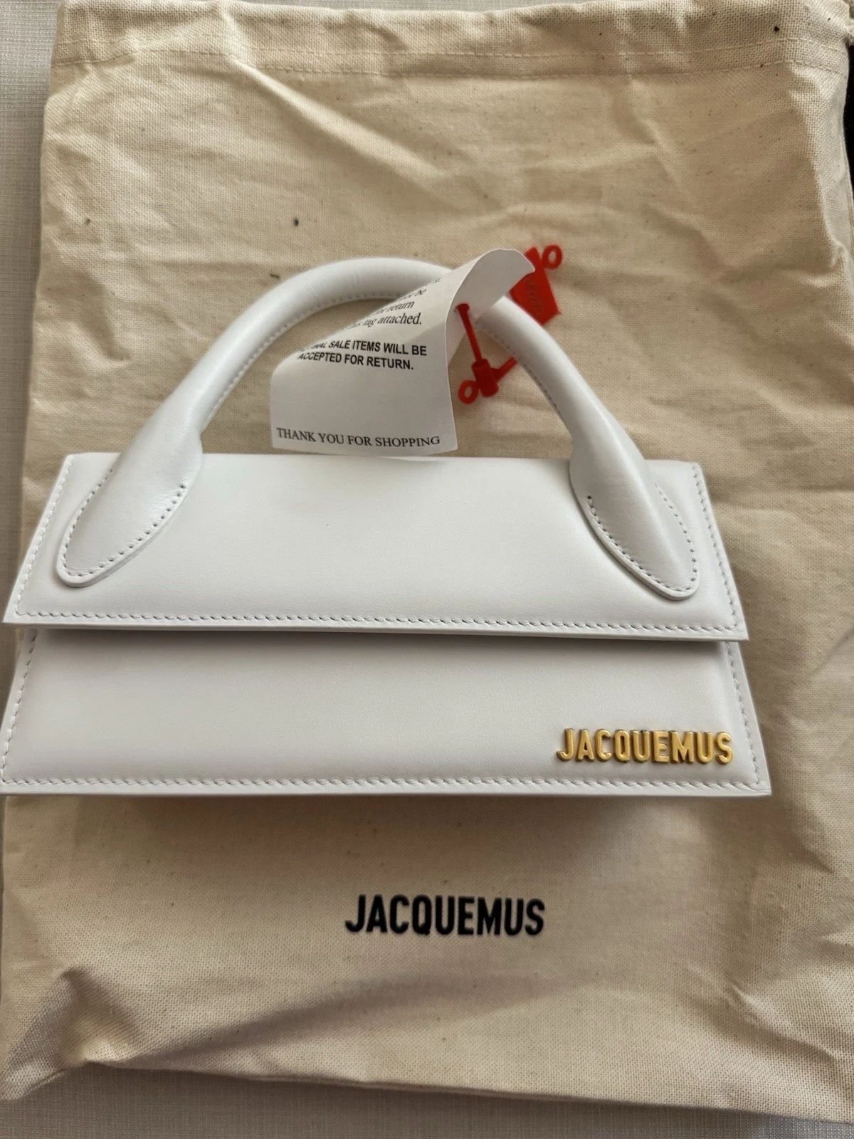 Jacquemus — Jacquemus Le Chiquito Long Leather Shoulder Bag Women's White