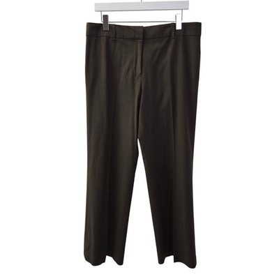 Ann Taylor Wool Blend Chocolate Brown Trouser Pants Size 12