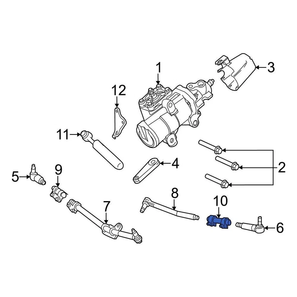 For Ford F-250 Super Duty 05-22 Steering Tie Rod End Adjusting Sleeve Ford - Imagem 4 de 4
