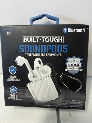 iHip Built-Tough SoundPods True Wireless Bluetooth Earphones *NEW* WHITE